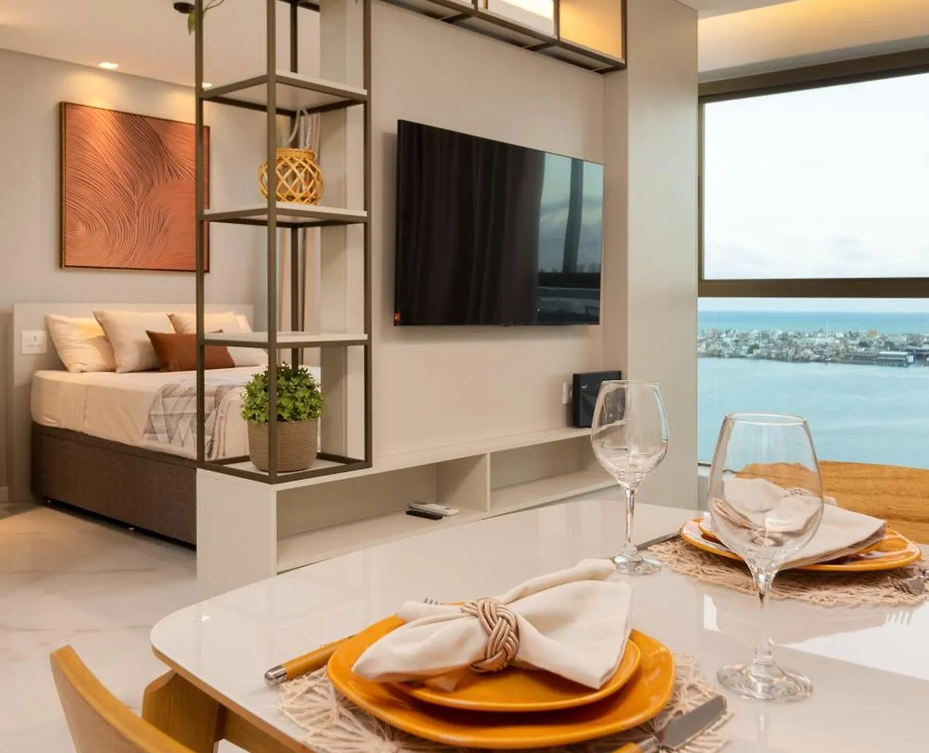 Апартаменты Flat Parque Do Cais Aconchegante Ресифи